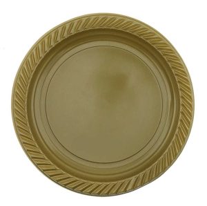 Toptan Altın Plastik Tabak 25’Li