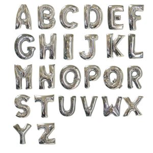 Toptan Harf Folyo Balon 40 inç Gümüş (Silver) Renk