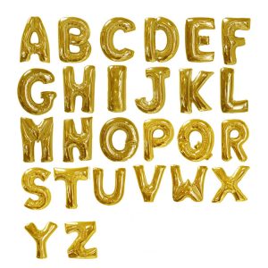 Toptan Harf Folyo Balon 34 inç Altın (Gold) Renk