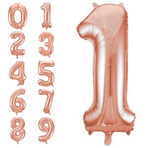 Toptan Rakam Folyo Balon 40 inç Rose Gold Renk