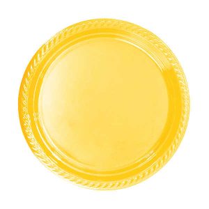 Toptan Sarı Plastik Tabak 25’Li