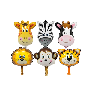 Toptan Safari Hayvanları Folyo Balon Set 6 Li