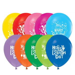 Toptan Happy Birthday Karışık Renk Balon