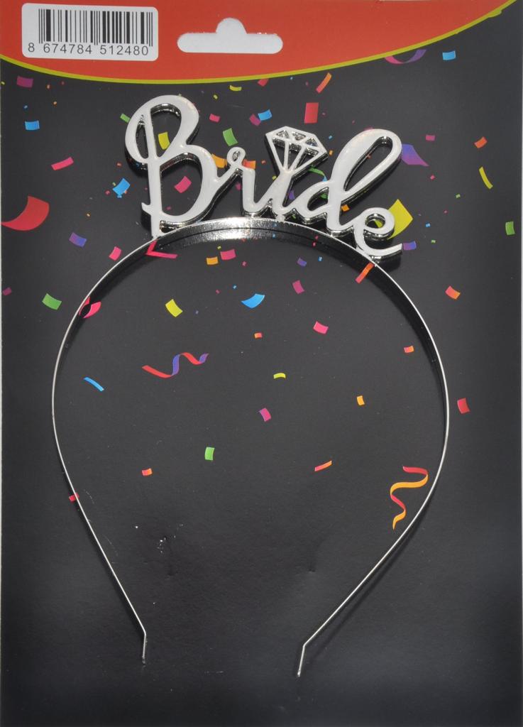 Toptan Gümüş Bride Yüzüklü Metal Taç - Görsel 2