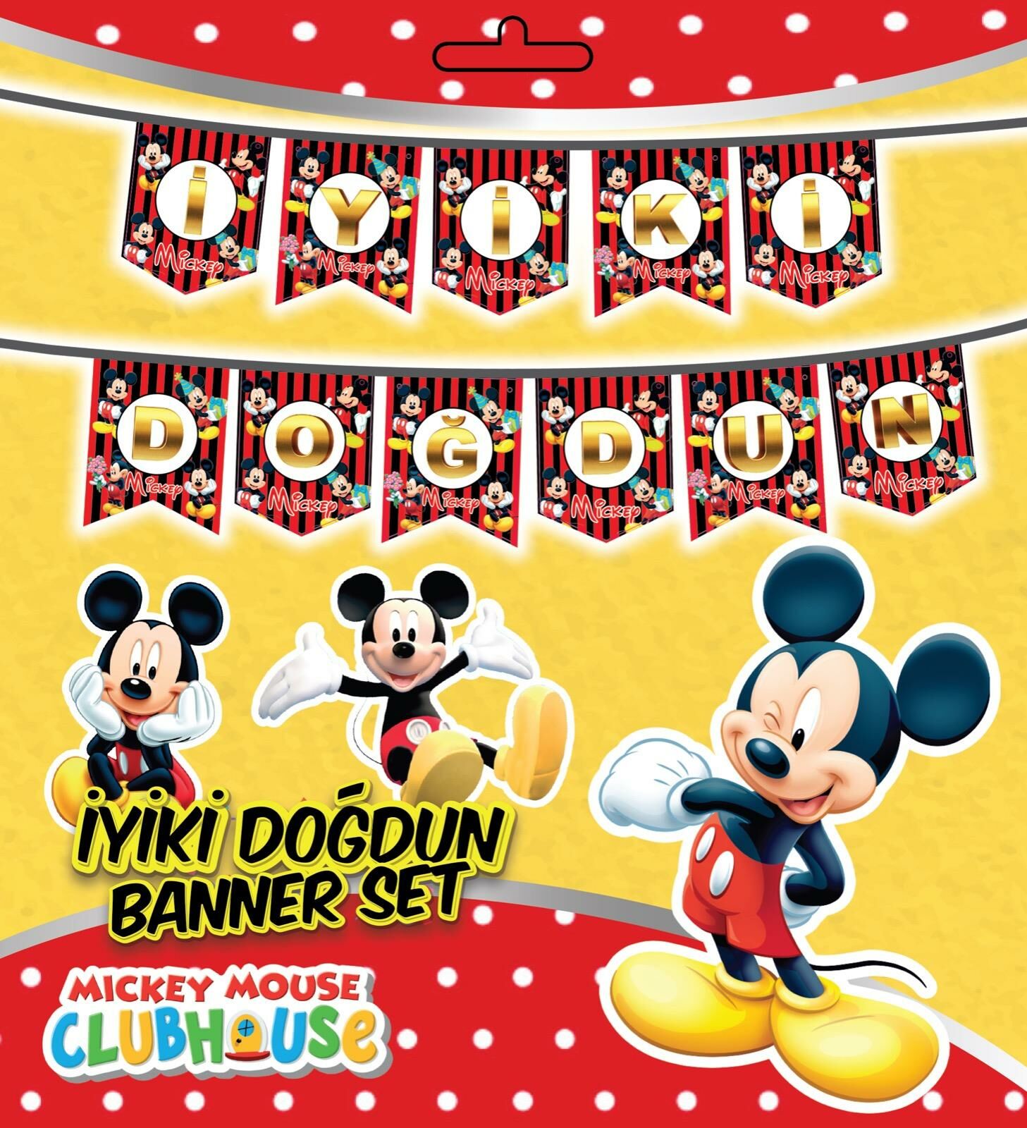 Toptan Mickey Mouse İyi Ki Doğdun Banner