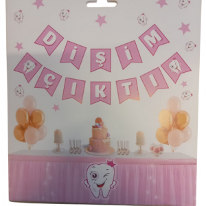 Toptan İlk Dişim Çıktı Pembe Banner