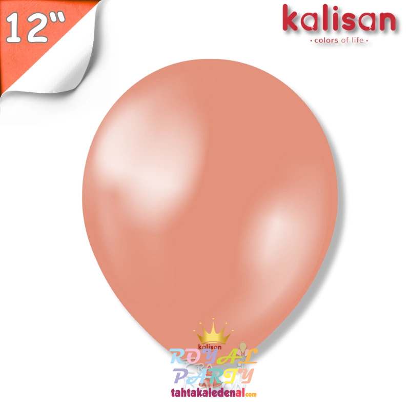 Toptan Kalisan 50 Adet Gül Kurusu (Metallic Rose Gold) Metalik Balon