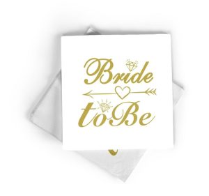 Toptan Bride To Be Gold Varaklı Peçete