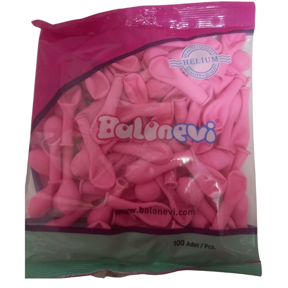 Toptan Balon Evi 5 inç Pembe Pastel Balon 100 Adet