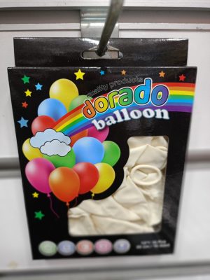 10 adet beyaz pastel balon