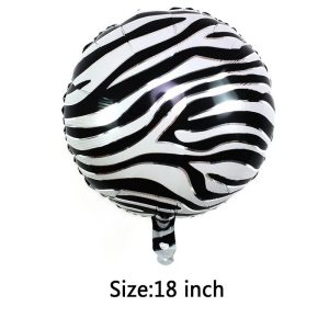 Toptan Zebra Çizgili 18 inç Folyo Balon