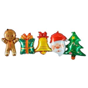 Toptan Mini Yılbaşı Birleşik Folyo Balon Set