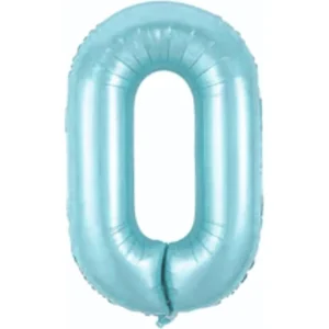 Toptan 0 Rakam İthal 34 İnç Mavi Folyo Balon