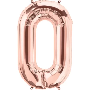 Toptan 0 Rakam İthal 34 İnç Rose Gold Folyo Balon