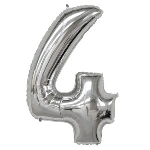 Toptan 4 Rakam İthal 40 İnç Gümüş Folyo Balon