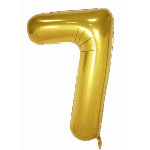 Toptan 7 Rakam İthal 34 İnç Gold Altın Folyo Balon