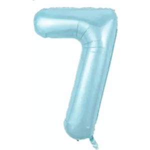 Toptan 7 Rakam İthal 34 İnç Mavi Folyo Balon