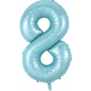 Toptan 8 Rakam İthal 34 İnç Mavi Folyo Balon