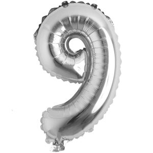 Toptan 9 Rakam İthal 16 İnç Gümüş Folyo Balon