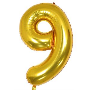 Toptan 9 Rakam İthal 34 İnç Gold Altın Folyo Balon