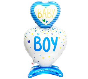 Toptan Ayaklı Baby Boy Mavi Folyo Balon