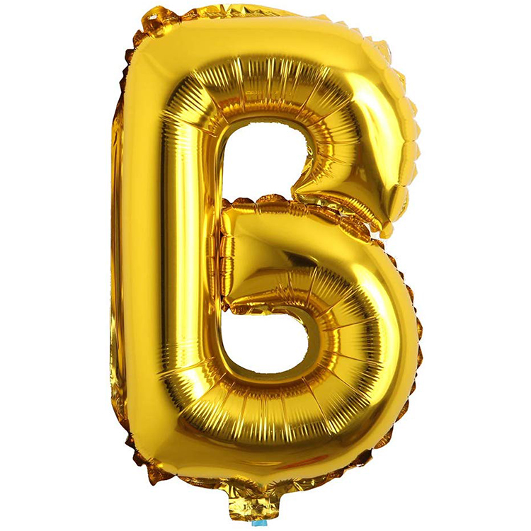 Toptan B Harf İthal 16 İnç Gold Altın Folyo Balon