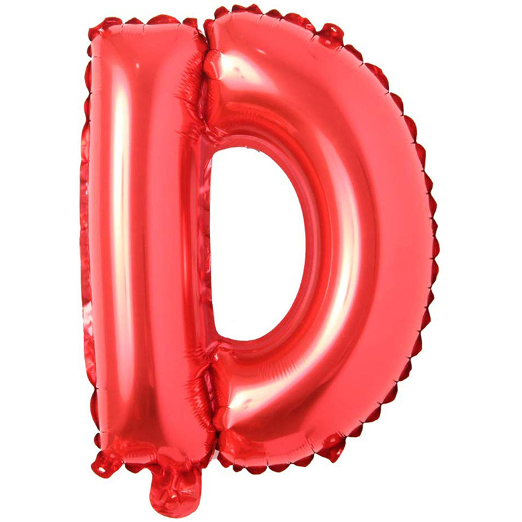 Toptan D Harf İthal 16 İnç Kırmızı Folyo Balon