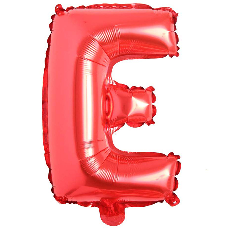 Toptan E Harf İthal 16 İnç Kırmızı Folyo Balon