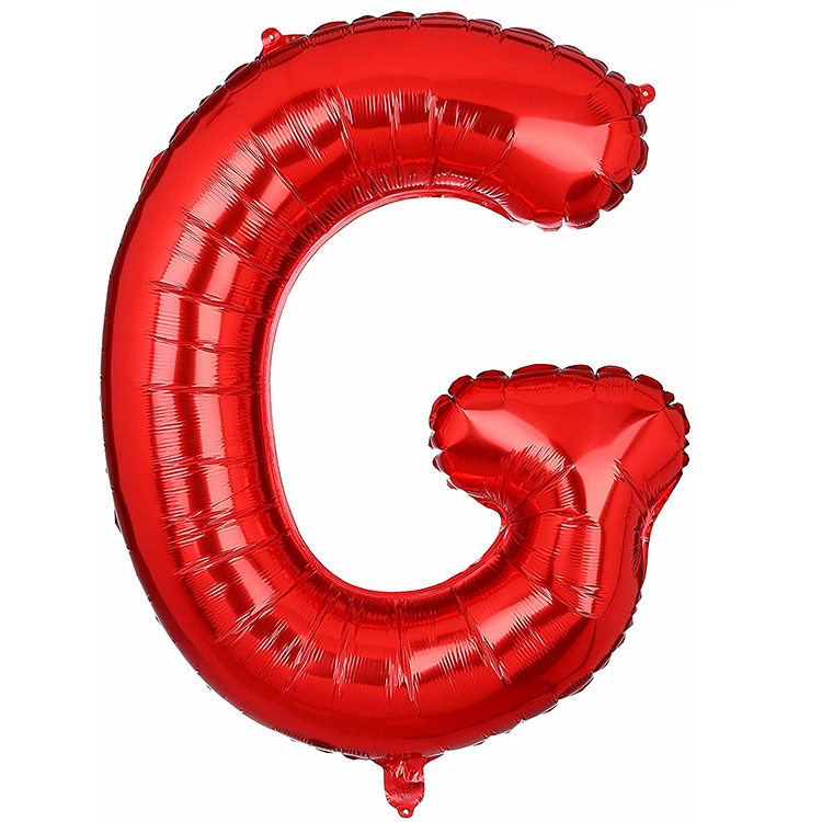 Toptan G Harf İthal 16 İnç Kırmızı Folyo Balon