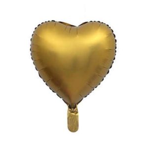 Toptan Kartelasız Gold Altın Retro Saten Kalp Folyo Balon