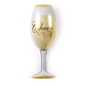 Toptan Kadeh Sarı Şişe Folyo Balon