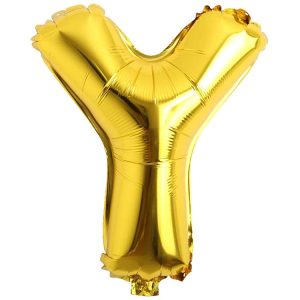 Toptan Y Harf İthal 16 İnç Gold Altın Folyo Balon