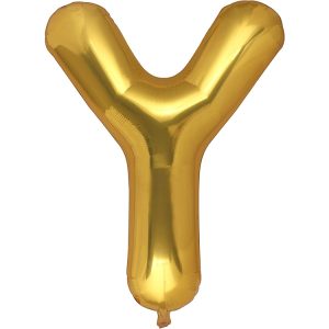 Toptan Y Harf İthal 40 İnç Gold Altın Folyo Balon