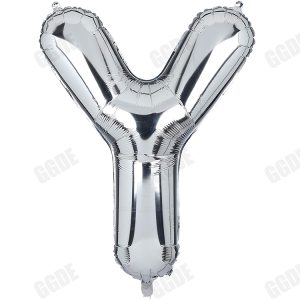 Toptan Y Harf İthal 40 İnç Gümüş Folyo Balon