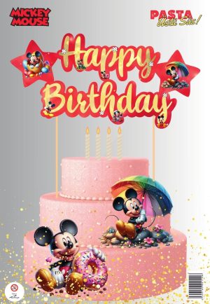 Toptan Mickey Pasta Üstü Kürdan Süs