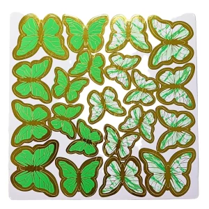 Toptan Yeşil Kelebek Pasta Dekor Süs