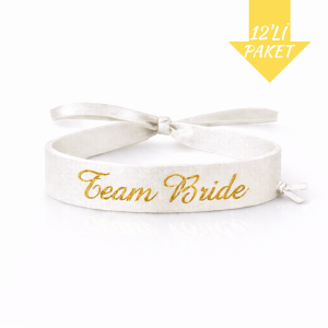 Toptan Deri Bride Nedime Bileklik Beyaz Gold