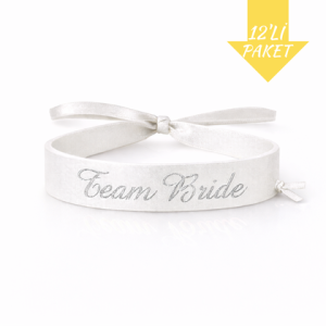 Toptan Deri Bride Nedime Bileklik Beyaz Gümüş