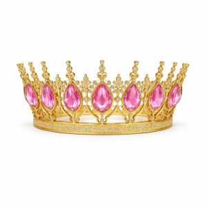 Toptan Gold Pembe Tam Tur Pasta Tacı