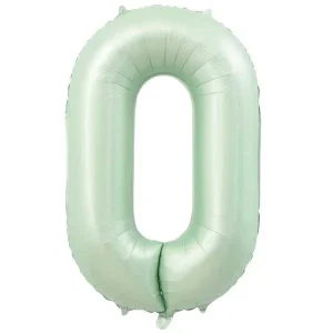 Toptan 0 Rakam 34 İnç Retro Yeşil Folyo Balon