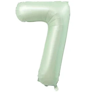 Toptan 7 Rakam 34 İnç Retro Yeşil Folyo Balon