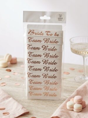Toptan Deri Bride Nedime Bileklik Beyaz Rose Gold