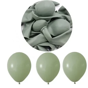 Toptan Küf Yeşili Okaliptus Pastel Balon