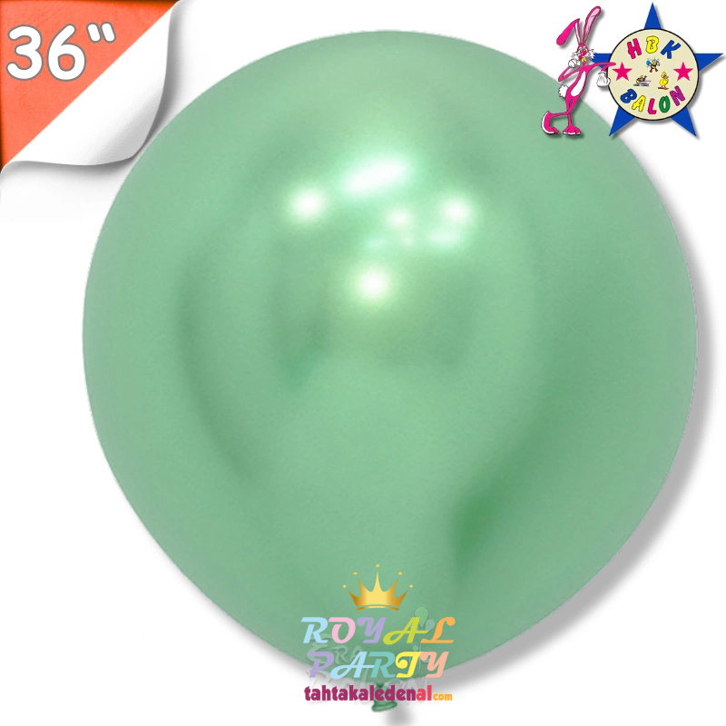 Toptan Hbk 36 İnç Yeşil Jumbo Krom Balon