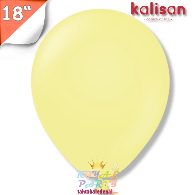 Toptan Kalisan 18 İnç Makaron Sarı (Macaron Yellow) Jumbo Pastel Balon