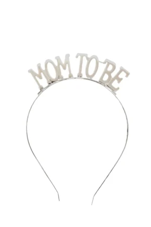 Toptan Mom To Bee Metal Taç Gümüş