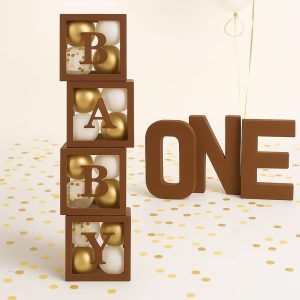 Toptan Retro Kahverengi Balon Kutusu 25 cm