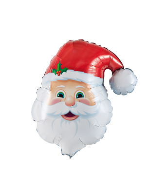 Toptan Yılbaşı Noel Baba Kafa Folyo Balon