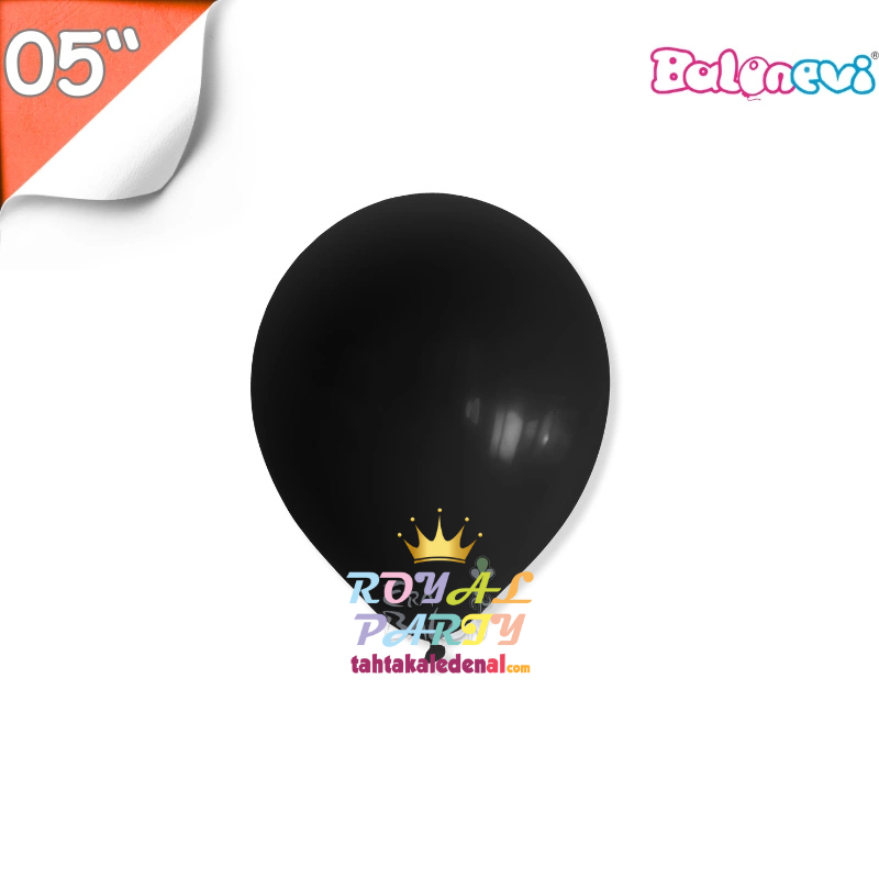 Toptan Balonevi 5 inç Siyah Pastel Balon