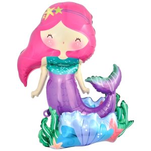 Toptan 3D Mermaid Folyo Balon